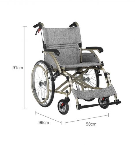 新款鋁合金大輪手動輪椅