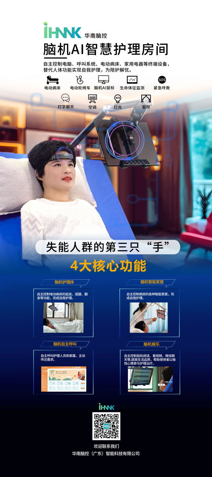 "腦機AI智慧護理房間